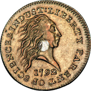 File:1792 Silver center cent pattern, obverse.jpg