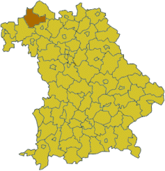 Poziția regiunii Districtul Bad Kissingen