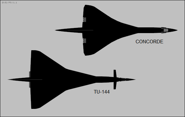 Différences entre le Concorde et le Tupolev Tu-144 — Wikipédia