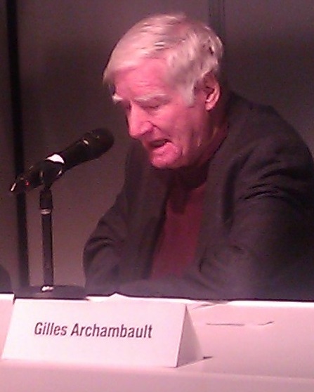 Gilles Archambault during a presentation in 2016