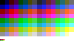 Palette de matériel de SAM Coupé.png