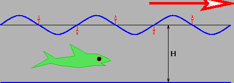 Figure 1.3: Wave on an ocean depth
