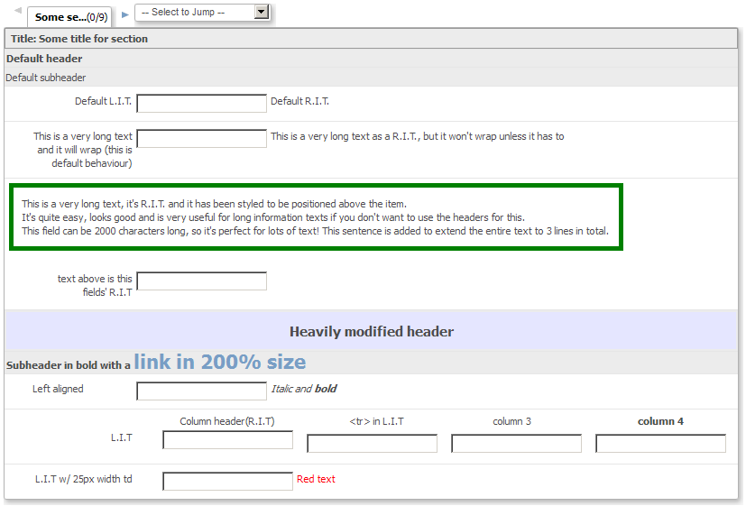 This is a styled CRF (Data Entry view) in OpenClinica 3.0.4.2