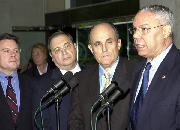 File:Remarks With the Honorable Rudolph Giuliani, Mr. Abe Foxman, Representative Christopher Smith, and Secretary Colin Powell.jpg