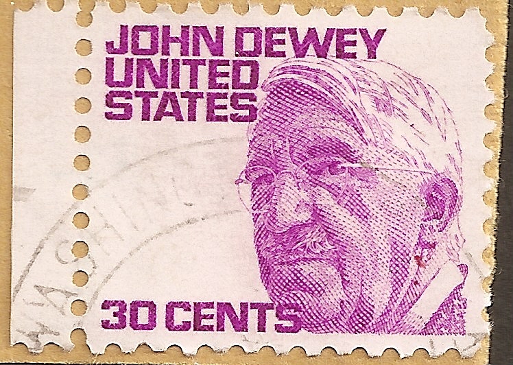 Selo americano coa imaxe de John Dewey