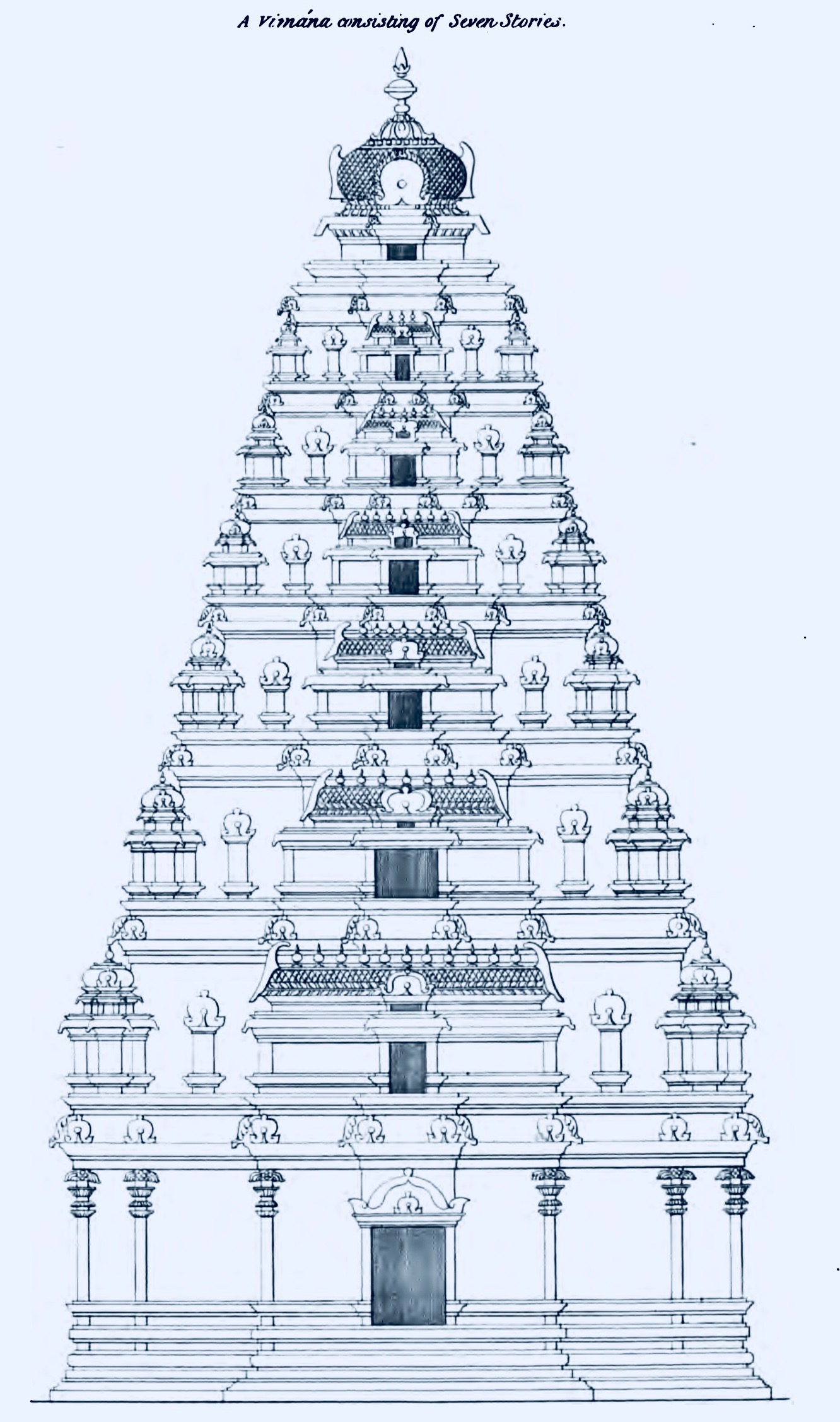 Easy tamil temple drawing gopuram drawing easy pencil scetch  YouTube