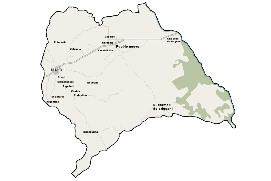 Mapa de Ariguaní