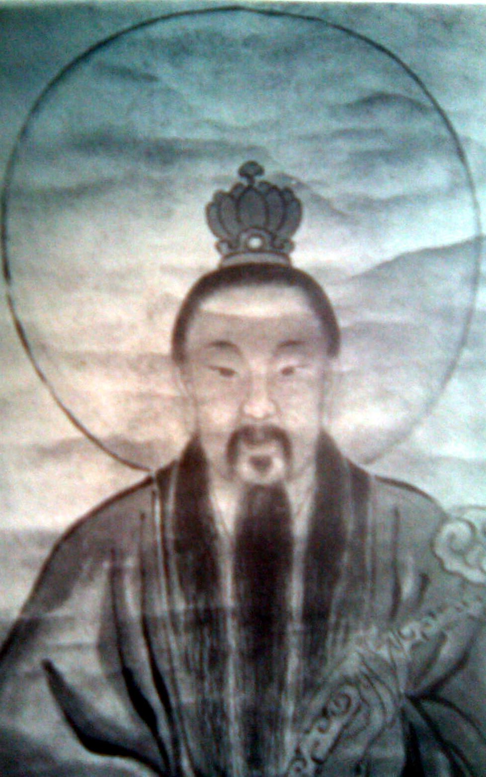 Picture of a painting portraying Laozi