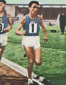 Michel Jazy vice-champion olympique sur 1 500m, en 1960 à Rome.