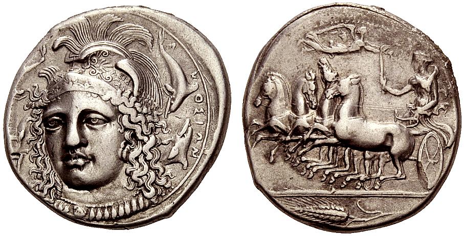File:Silver Tetradrachm of Syracuse (Sicily), Signed by  