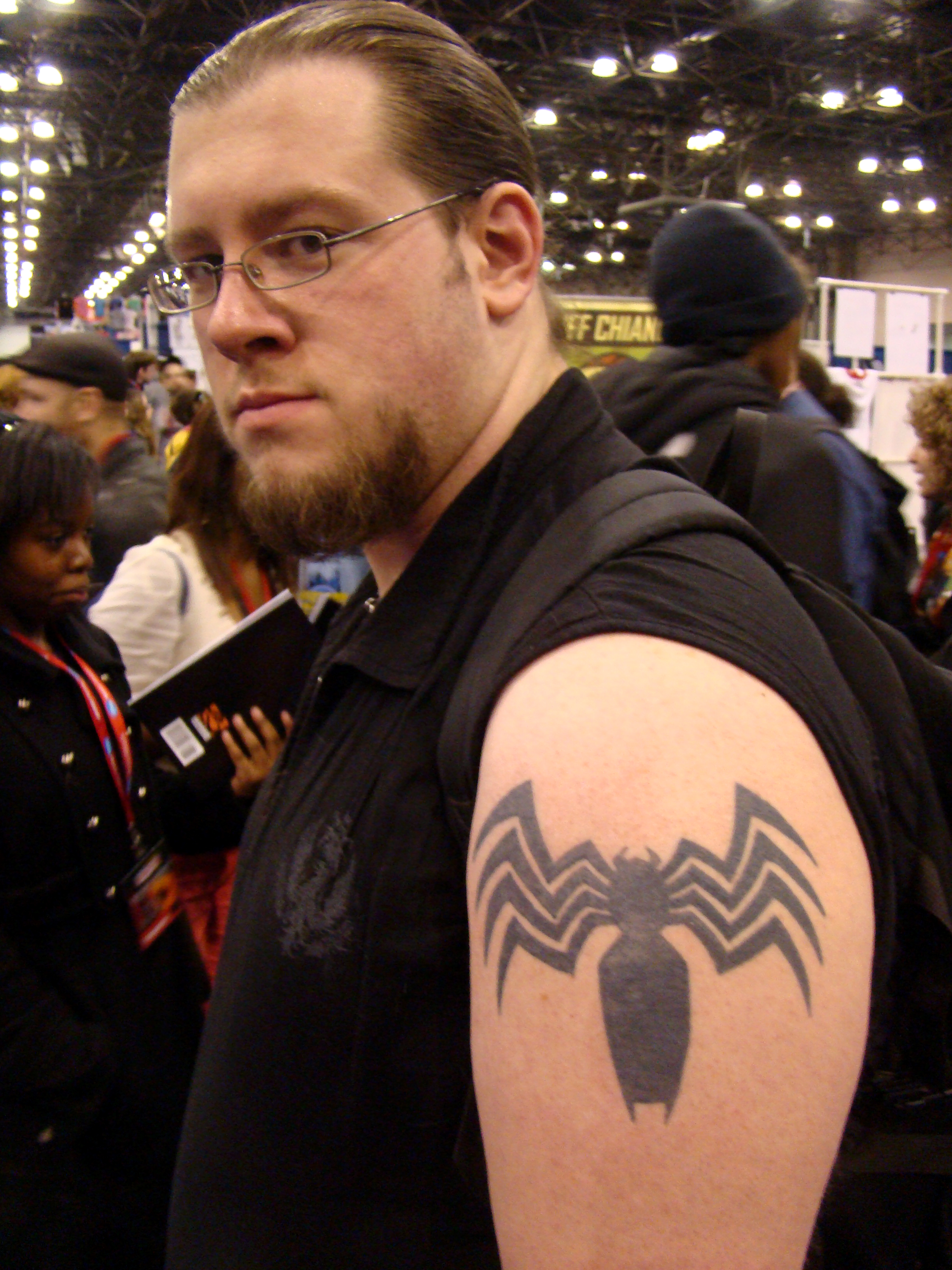 spiderman spider logo tattoo