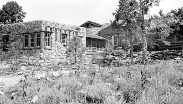 File:13255 Grand Canyon Historic Bright Angel Lodge Exterior c. 1947 (5897290473).jpg