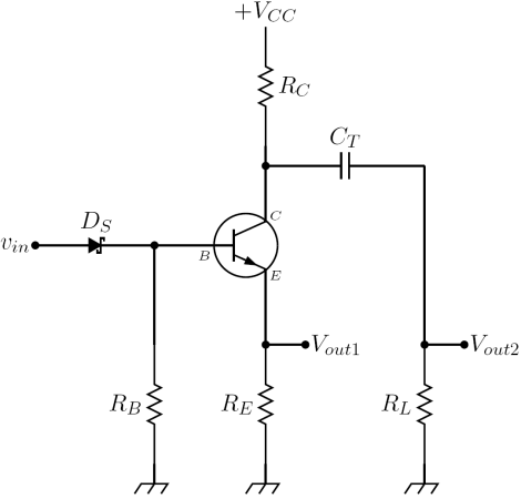 Simplified capacitor discharge avalanche transistor pulser. Avalanche bjt capacitor discharge pulser.png
