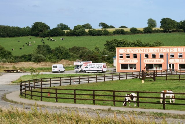 File:Carpet shop beside the N11 at Scarawalsh Bridge - geograph.org.uk - 1458536.jpg