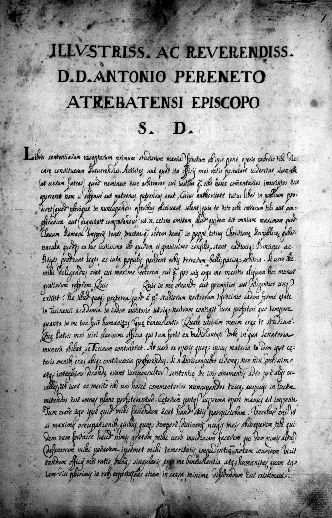 ''Libri sententiarum'', 1555 manuscript. [[Biblioteca Ambrosiana
