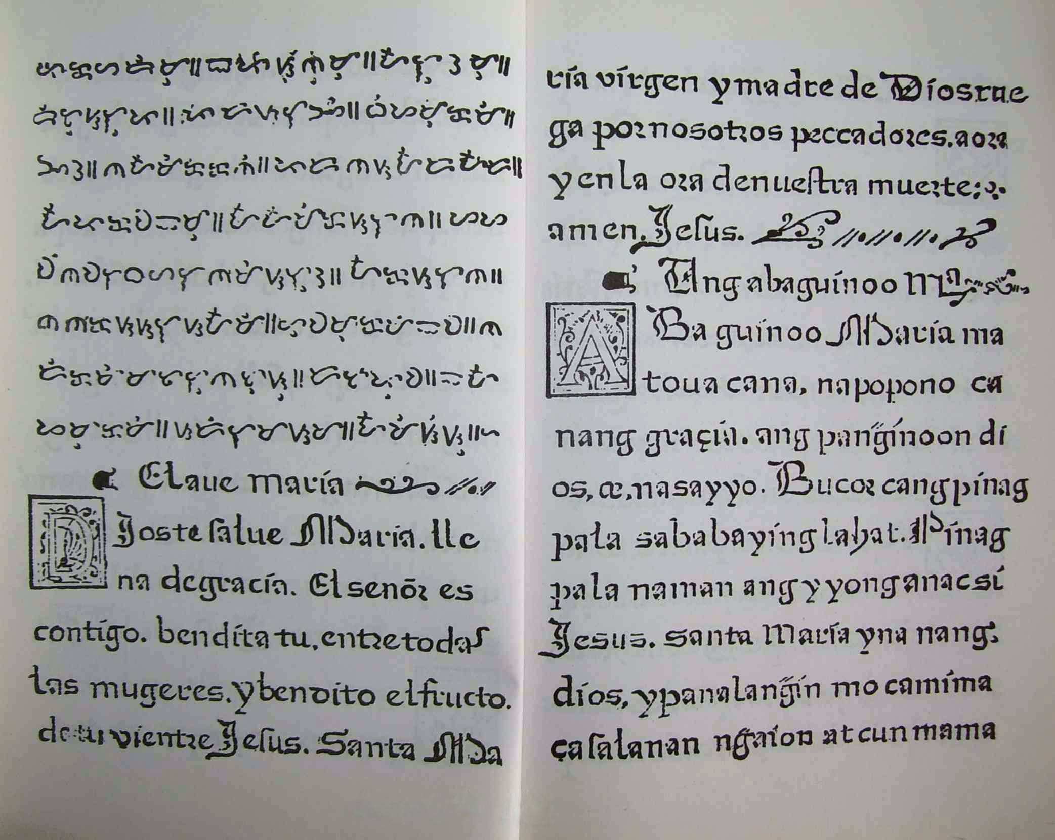 An early Christian book in Spanish and Tagalog (1593) Librum Christianae in Hispanice et Tagalog, anno 1593