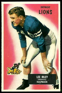 Riley on a 1955 Bowman football card