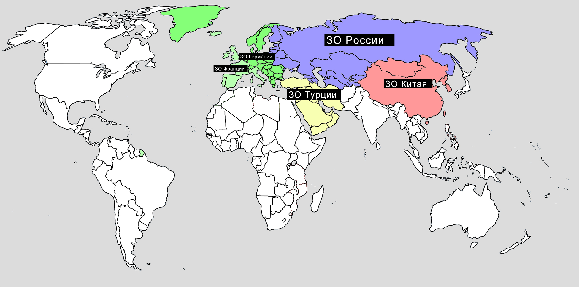 Карта россии и германии