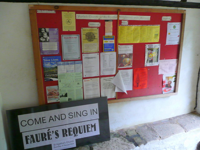 File:Notices in the porch at St. Agatha's - geograph.org.uk - 921246.jpg