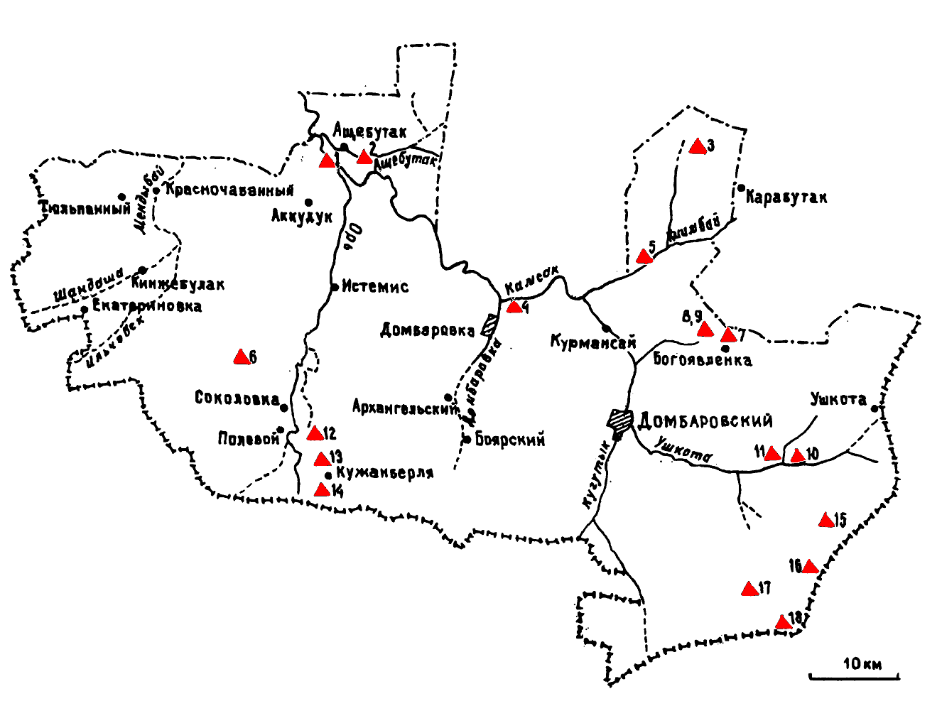 Домбаровский карта спутник