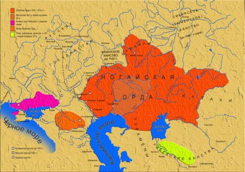 Карта ногайской орды