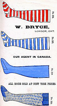 Baseball socks for sale in Bryce's Base Ball Guide 1876