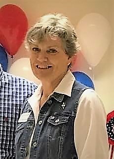 Kim Olson at a town hall event in Nacogdoches Texas