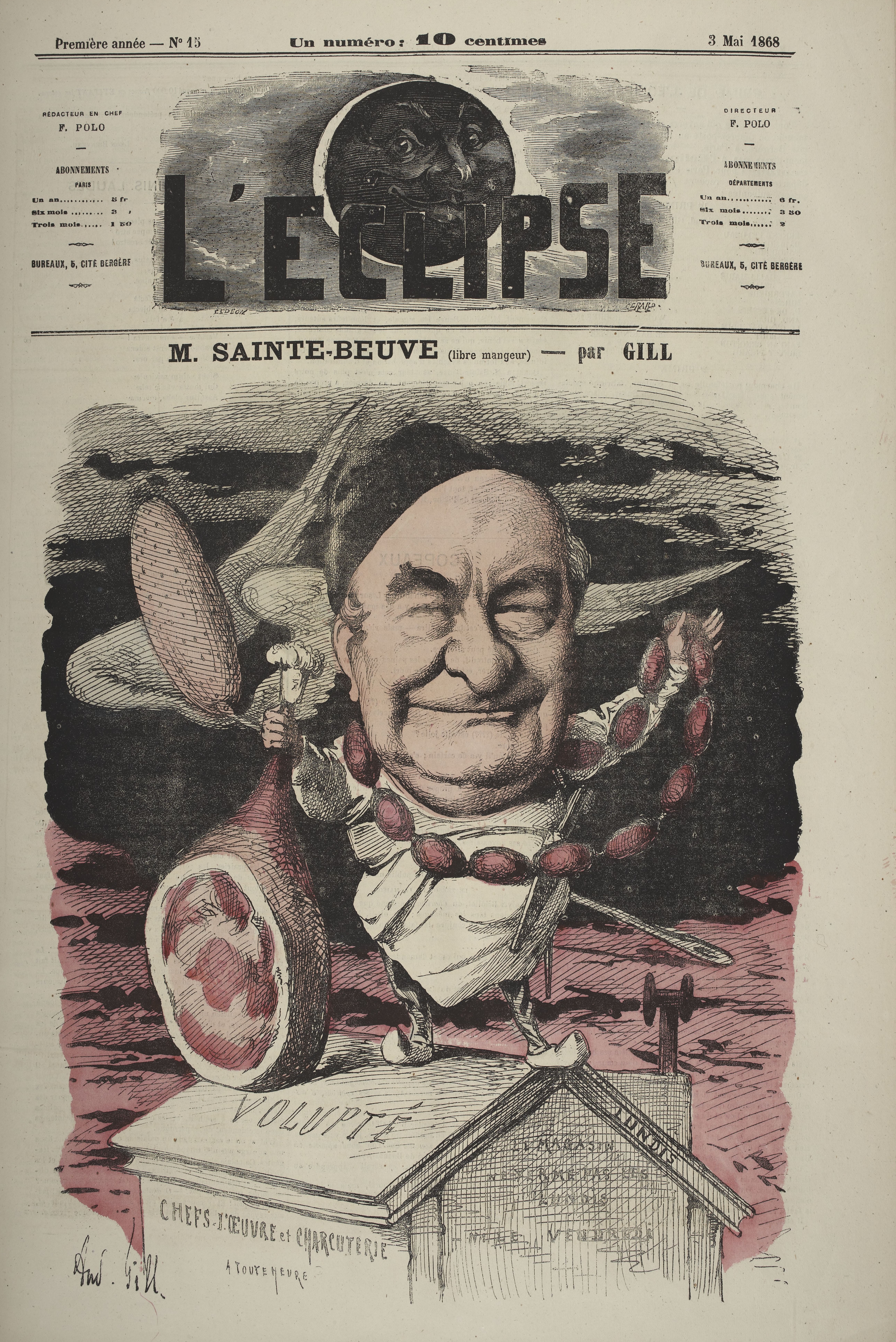 Caricature de Sainte-Beuve par [[André Gill