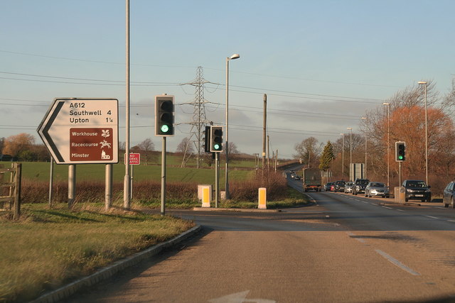 File:Junction of the A 617 and the A612 near Upton - geograph.org.uk - 3794031.jpg