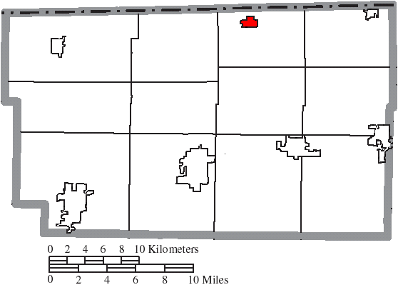 File:Map of Fulton County Ohio Highlighting Lyons Village.png