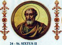 Papa Sf. Sixt al II-lea Mucenicul Romei 257-258.jpg