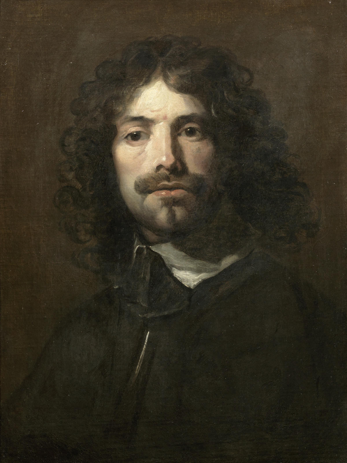File:Portrait of the artist, bust length in a black tunic and
