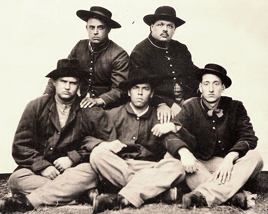 File:The Liberty Guards Mess a group of hardcore reenactors, this is a tintype of their Shermans bummers portrayl.jpg