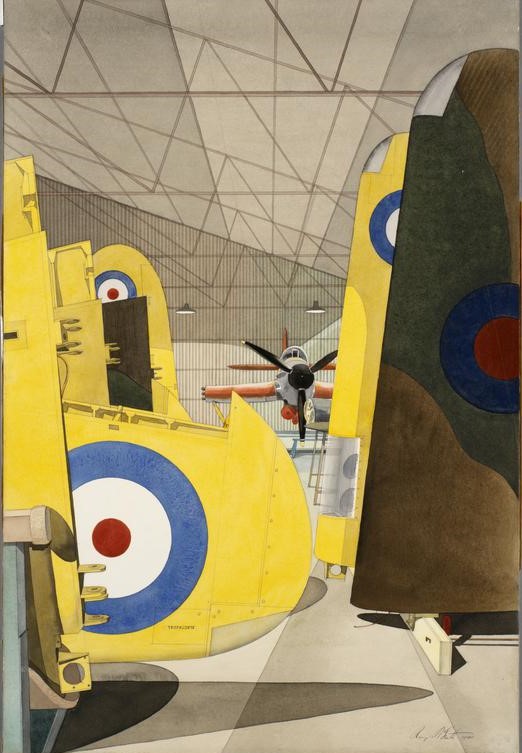 ''Training - Aircraft Under Construction'' (1940) (Art.IWM ART LD65)