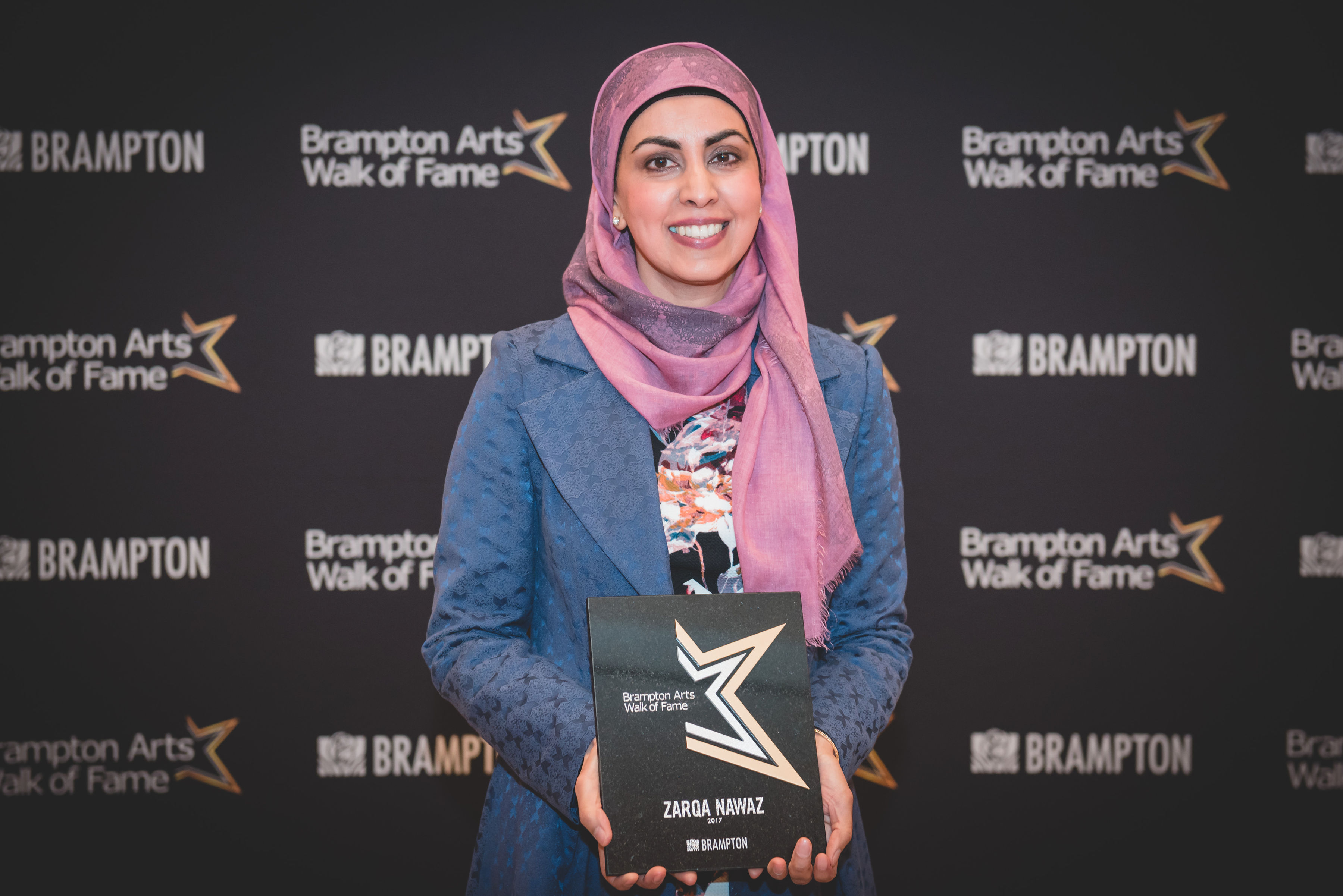Zarqa Nawaz is inducted into the Brampton Arts Walk of Fame