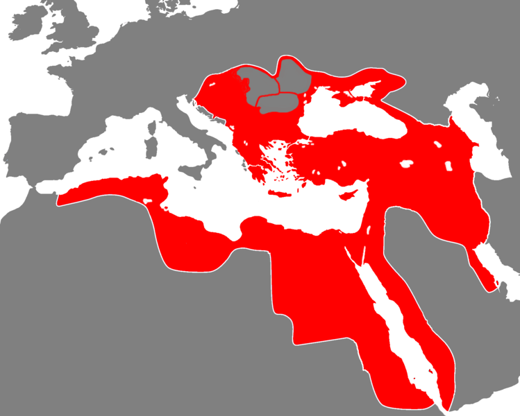 オスマン帝国の位置