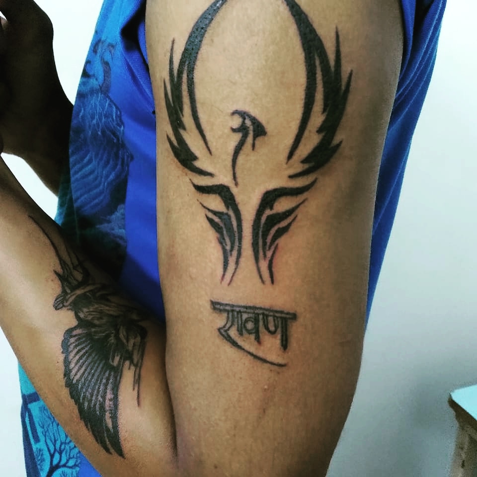 Ravana tattoo | Band tattoo designs, Trishul tattoo designs, Arm band tattoo