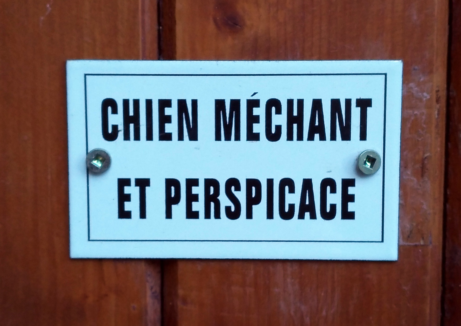 File Plaque Chien Mechant Et Perspicace Jpg Wikimedia Commons