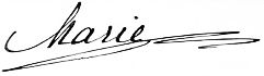 Marie av Edinburghs signatur