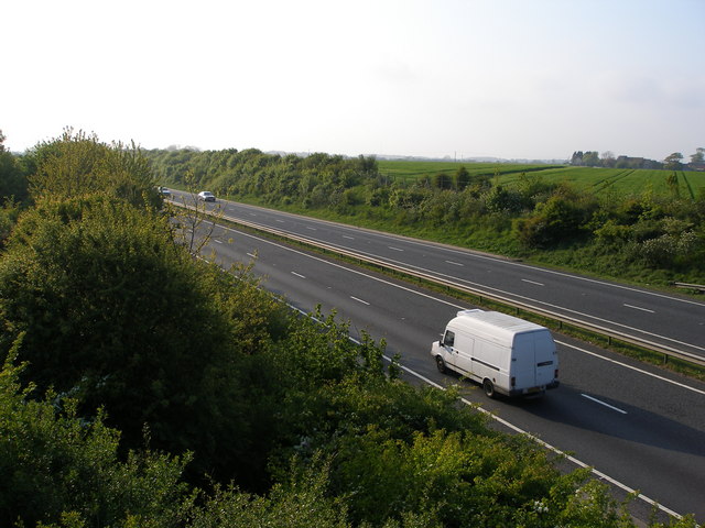 File:The A20 looking west from Satmar Lane - geograph.org.uk - 427027.jpg