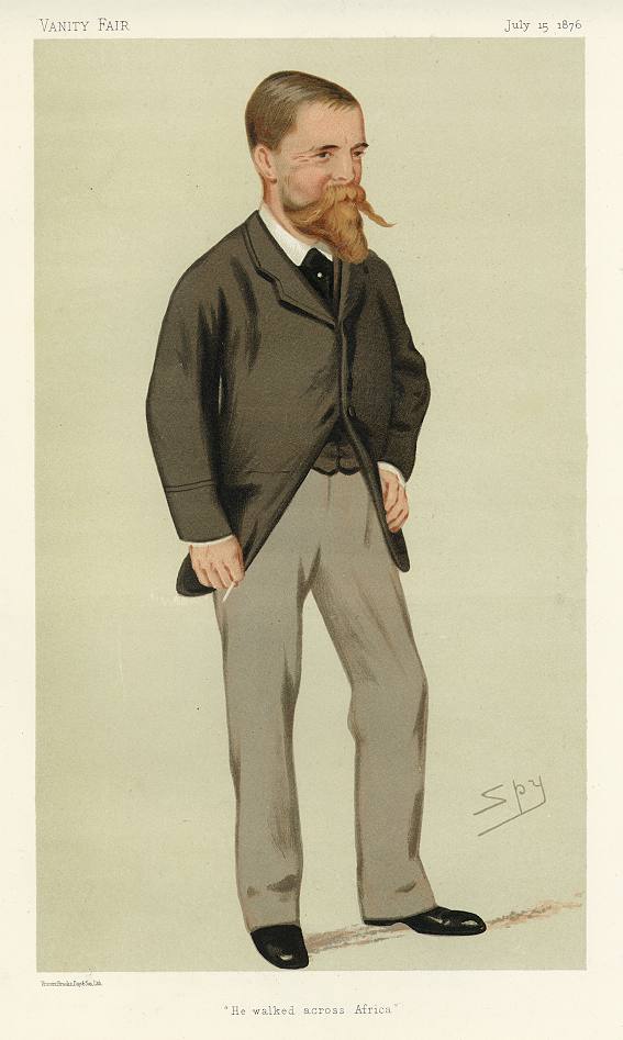 "He walked across Africa"Cameron as caricatured by Spy ([[Leslie Ward