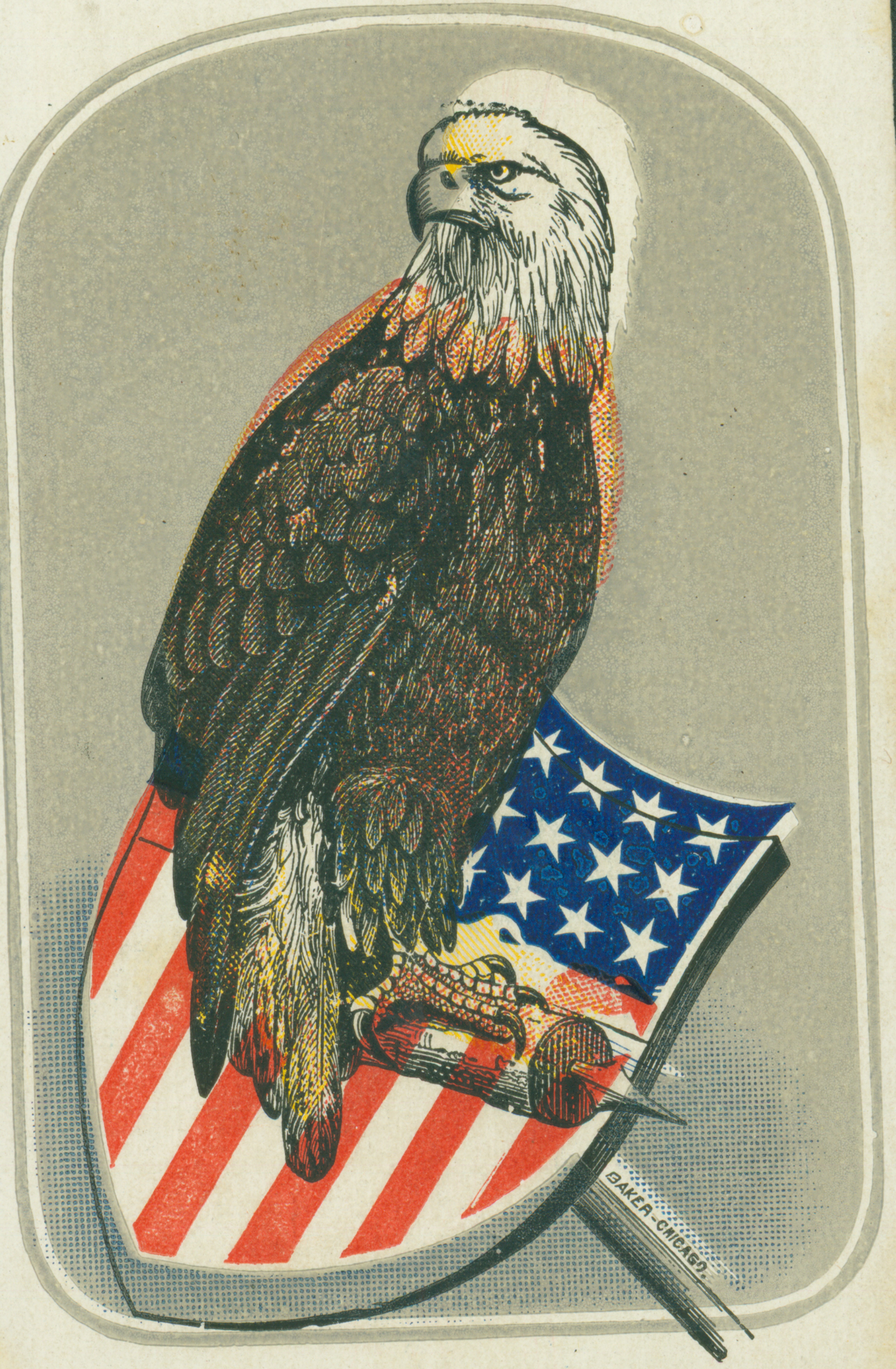 american flag shield eagle