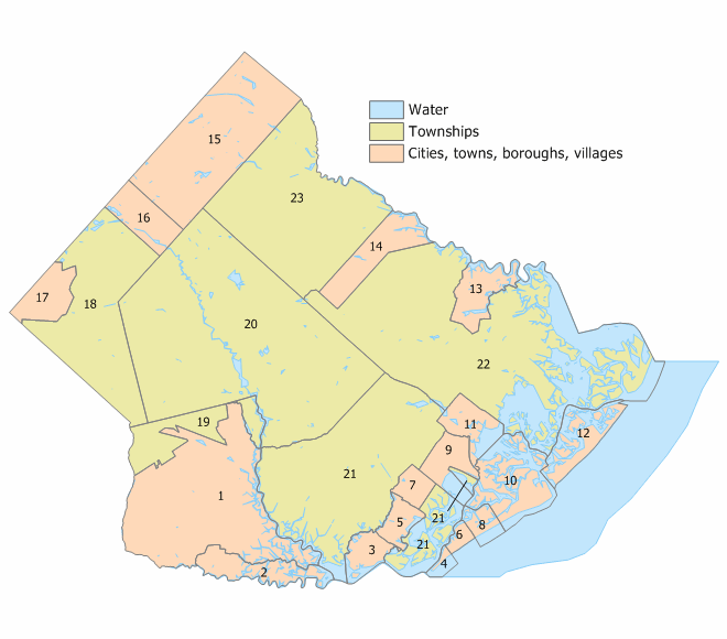 Index map of Atlantic County (click to see index key)