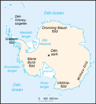 Az Antarktisz térképe