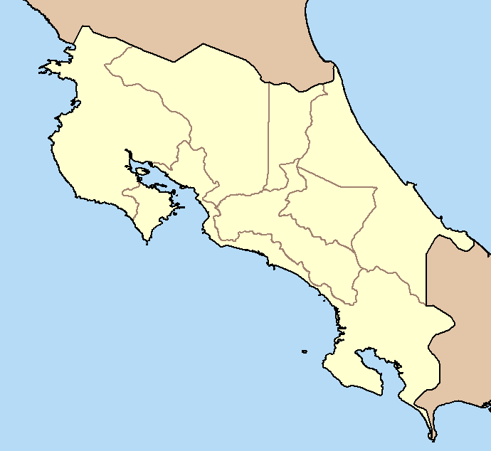 Blank Map Of Costa Rica File:BlankMap Costa Rica.png   Wikimedia Commons