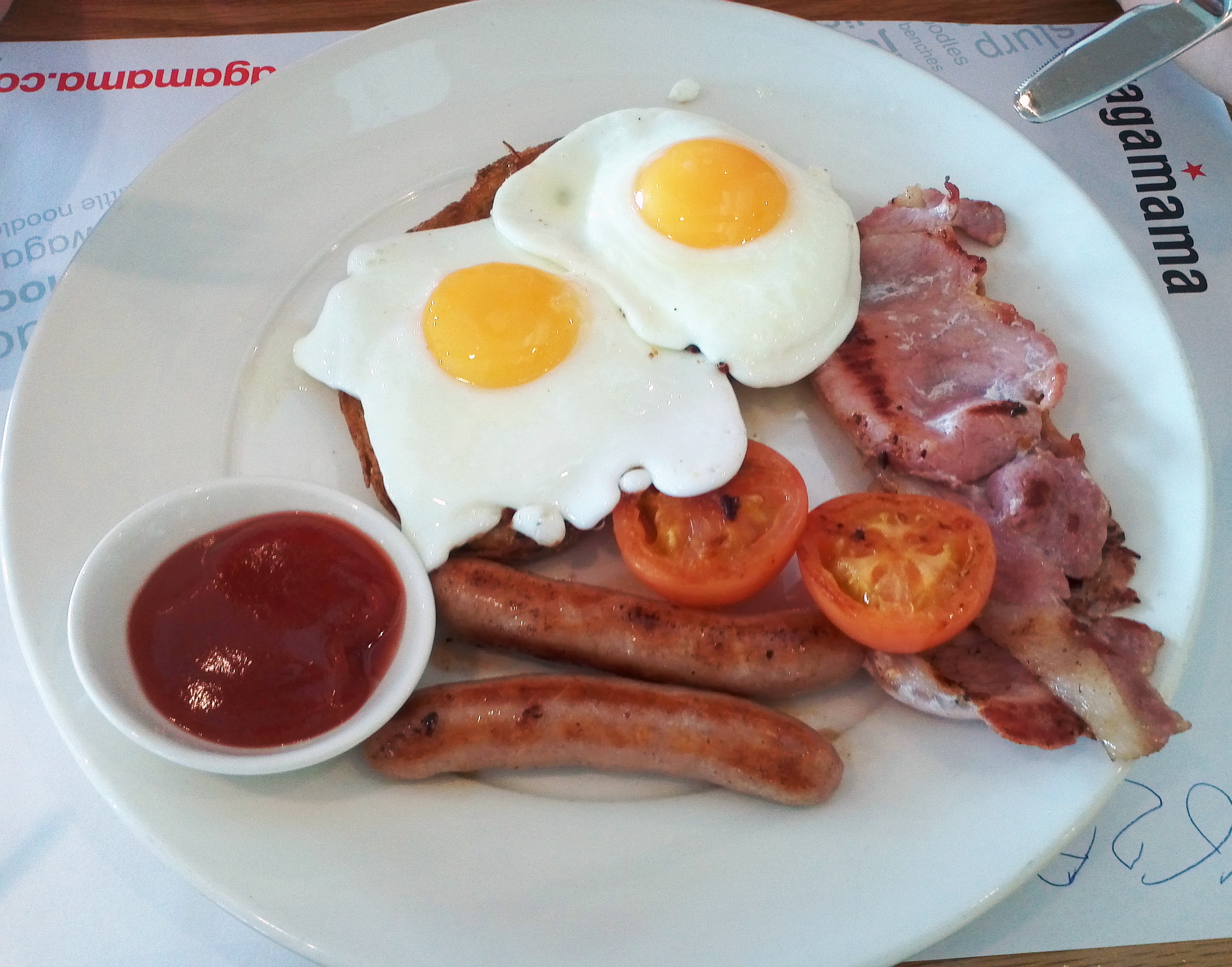 File English Breakfast Wagamama Jpg Wikimedia Commons