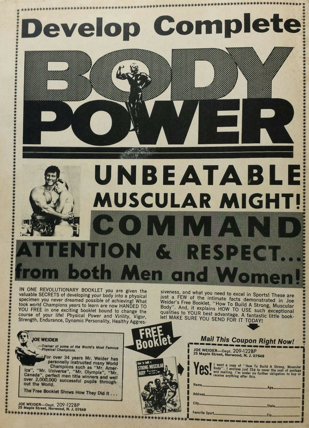 Joe Boxer Muscle Body Builder in Underwear 1990s Print Advertisement Ad 1995