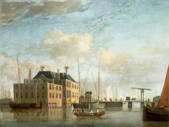 https://upload.wikimedia.org/wikipedia/commons/7/7f/Jan_ten_Compe_-_The_Customs_House%2C_Amsterdam.jpg