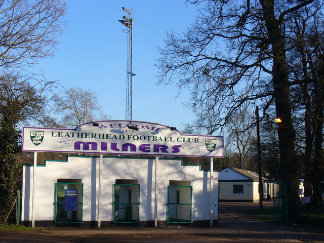 Small picture of Leatherhead Football Club courtesy of Wikimedia Commons contributors