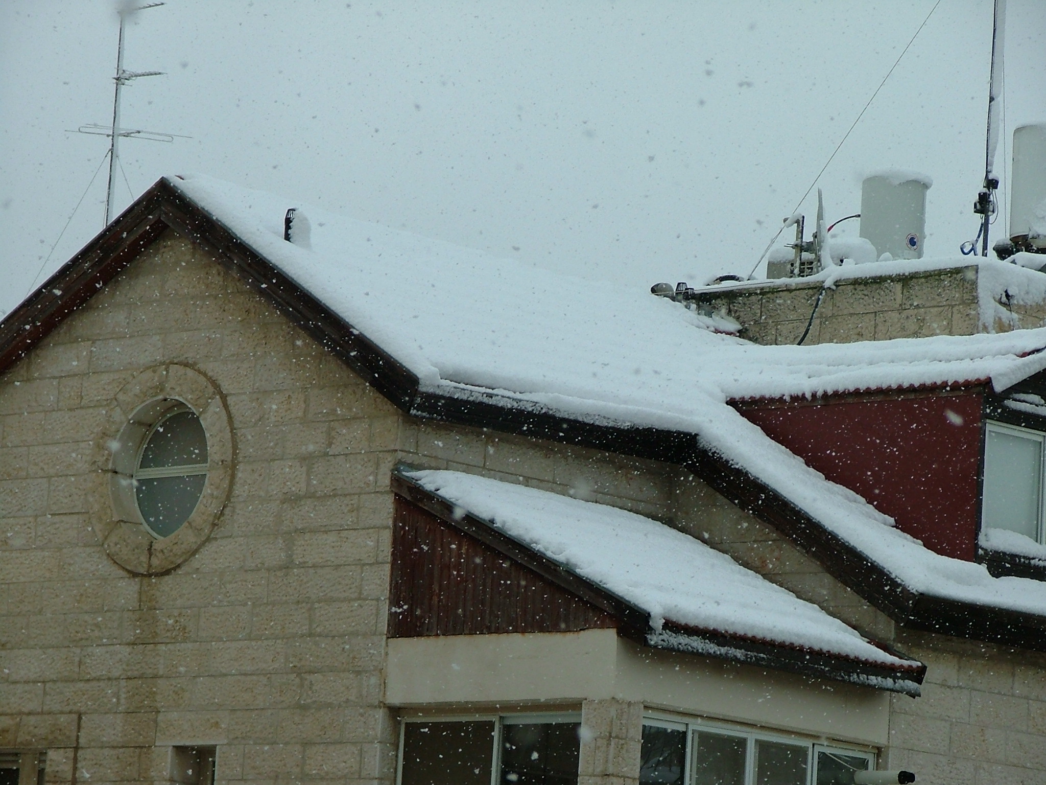 snow on roof